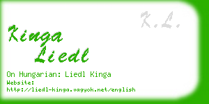 kinga liedl business card